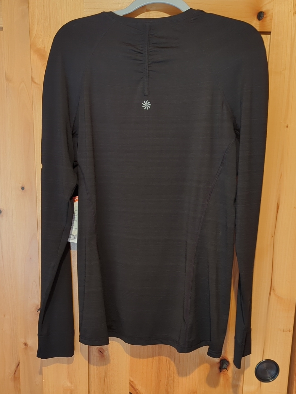 #171 NWT Athleta Pacifica UPF 50 Half Zip Shirt Black XL Running - Picture 4 of 5